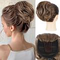 Messy Bun Hair Piece Comb Drawstring Hair Bun Hair Piece Wave Curly Hair Buns Drawstring Hair Bun with Comb Clip Bun Updo Messy Hair Chignon Synthetic Hair Pieces for Women