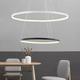 2-Light 60cm LED Pendant Light Aluminum Circle Design Painted Finishes Dimmable Modern Dinning Room Bedroom with Acrylic Shade Adjustable Lights 50W ONLY DIMMABLE WITH REMOTE CONTROL