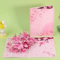 Pop Up Cherry Blossoms Birthday Card 3D Flower Bouquet Popup Card with Note Card and Envelope Mother's Day Pop Up Card