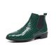 Men's Boots Chelsea Boots Dress Shoes Plus Size Casual British Christmas Xmas Daily PU Comfortable Slip Resistant Booties / Ankle Boots Slip-on Black Red Green Fall Winter