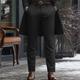 Men's Dress Pants Winter Pants Trousers Casual Pants Tweed Pants Front Pocket Plain Comfort Business Daily Holiday Fashion Chic Modern Dark Brown Black