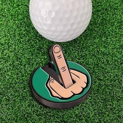 Funny Middle Finger Golf Ball Marker Magnetic Golf Hat Clip Removable Golf Ball Position Mark Golf Decorations Durable Funny Golf Decorations