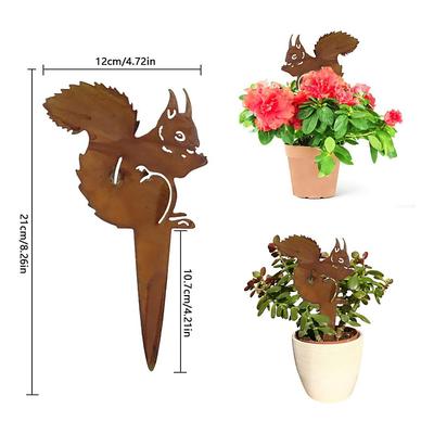 Garden Metal Art Decoration Animal Statue Stake for Garden Yard House