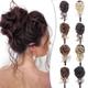 Messy Bun Hair Piece for Women with Claw Clip Hair Extensions Platinum Blonde BunCurly Wavy Hair Bun Clip in Claw Chignon Ponytail Hairpieces with Long Beard Tousled