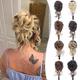 Messy Bun Hair Piece for Women with Claw Clip Hair Extensions Platinum Blonde BunCurly Wavy Hair Bun Clip in Claw Chignon Ponytail Hairpieces with Long Beard Tousled