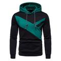 Men's Plus Size Hoodie Big and Tall Color Block Hooded Long Sleeve Fall Winter Designer Sportswear Casual Big and Tall Casual Daily Tops