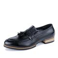 Men's Loafers Slip-Ons Tassel Loafers Dress Loafers Classic Loafers Vintage Classic Casual Wedding Daily PU Height Increasing Comfortable Slip Resistant Loafer Black Brown Spring Fall