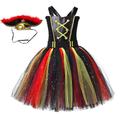 Pirates of the Caribbean Pirates of the Caribbean Dress Flower Girl Dress Tulle Dresses Girls' Movie Cosplay Cosplay Black Children's Day Masquerade Dress