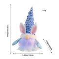 Easter Glitter Bunny Light-up Figurines: Festive Decorations, Adorable Couple Rabbit Gnome Doll Ornaments for Tabletop Display