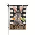 Easter Garden Flag 12x18 Inch Double Sided Easter Bunny Small Seasonal Easter Flag Yard Outdoor Flag Decoration