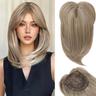 Hair Topper Long Layered Hair Topper with Bangs for Women with Thinning Hair 14 Inch Slightly Curled Ends Wiglets Synthetic Fiber Hair Pieces for Women