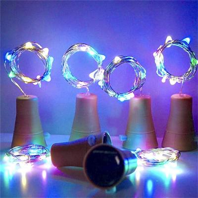 Solar Powered Wine Bottle Cork Festival Outdoor Light Garland Lights Outdoor Fairy Light 2M 20 LEDs Copper Wire String Light