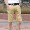 Men's Shorts Chino Shorts Dress Shorts Bermuda shorts Work Shorts Pocket Plain Short Outdoor Daily Going out 100% Cotton Streetwear Stylish Khaki Gray