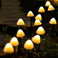 Outdoor Solar String Light LED Mushroom Solar String Light 3.8m 10 LEDs Outdoor Patio Garden Decoration Waterproof Fairy Light Courtyard Lawn Solar Ground Stakes Lamp 1 Set