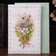 Handmade Dried Flowers Greeting Cards Thank You Card Birthday Party Graduation Wedding Invitation Anniversary Card Flower Bouquet Card for Wife Valentine Mom Day Gift