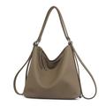 Women's Crossbody Bag Tote PU Leather Daily Zipper Large Capacity Foldable Multi Carry Solid Color Black White Light Green