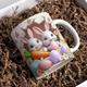 3D Rabbit Hole In A Wall Mug Wrap Easter 11oz 15oz Mug Template, Mug Sublimation Design PNG, Easter Mug Wrap Template, Digital Download