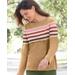 Blair Women's Striped-Yoke Bateau-Neck Tee - Multi - S - Misses