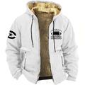Per uomo Stampe astratte Felpe Manica lunga Felpe Con cappuccio Giornaliero Informale Per eventi Da mare Autunno inverno Bianco Blu Marrone Abbigliamento progettista S M L XL XXL 3XL