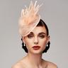 fascinators piuma netto kentucky derby cappello fascinators copricapo con piuma floreale fiore 1pc da sposa corsa di cavalli giorno delle donne melbourne cup copricapo