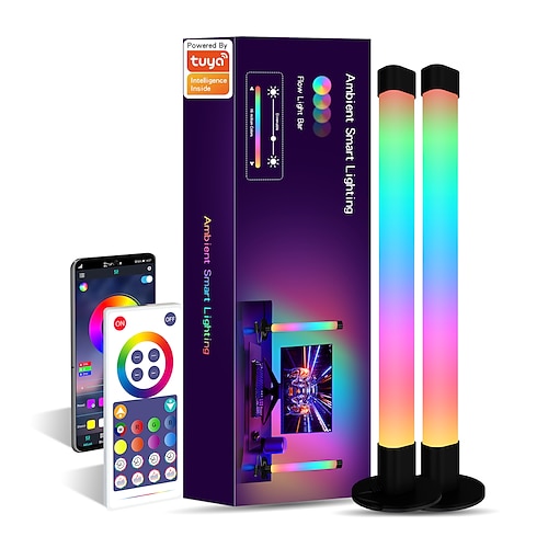 Striscia di Luce Smart LED Tuya WiFi Intelligente – Illuminazione Ambientale con Controllo Vocale App Controllo Remoto IR Ideale per Computer Camera da Letto e TV