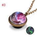 collana pianeta farjing, bagliore nel sistema galassia scuro doppia faccia vetro cupola pianeta collana ciondolo gioielli regalo
