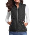 gilet da trekking da donna senza maniche, esterno, termico, caldo, ad asciugatura rapida, tasca con cerniera, morbido, invernale, tasca con cerniera, sportivo, grigio scuro, nero, bianco, caccia,