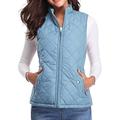 gilet da trekking da donna senza maniche, esterno, termico, caldo, ad asciugatura rapida, tasca con cerniera, morbido, invernale, tasca con cerniera, sportivo, grigio scuro, nero, bianco, caccia,