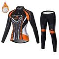 Malciklo Per donna Manica lunga Maglia con pantaloni da ciclismo Inverno Estate Vello Velluto Viola Giallo Rosso Taglie forti Bicicletta Maglietta / Maglia Calzamaglia / Salopette / Corsari Completo