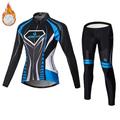 Malciklo Per donna Manica lunga Maglia con pantaloni da ciclismo Inverno Estate Vello Velluto Viola Giallo Rosso Taglie forti Bicicletta Maglietta / Maglia Calzamaglia / Salopette / Corsari Completo