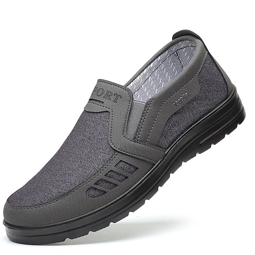 Per uomo Mocassini e Slip-Ons Mocassini comodi Taglie forti Mocassini di stoffa Scarpe comfort Vintage Classico Informale Esterno Giornaliero Di corda Mocassino Nero Marrone Grigio Color Block
