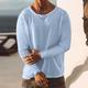 Per uomo Maglietta Camicia a Maniche Lunghe Manica Lunga Girocollo Primavera Autunno Semplice Moda Designer Essenziale Vacanza Streetwear Uscire Nero Azzurro cielo Cachi Maglietta Top per Uomo