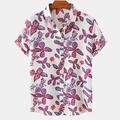 Per uomo Camicia Camicia Estiva Camicia casual Camicia da Spiaggia Camicia hawaiana estiva Camicia con Bottoni Nero Bianco Giallo Verde chiaro Rosa Manica Corta Motivi a griglia / plaid Stampe