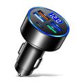 4 usb con display digitale a led per auto di tipo c voltmetro per caricabatterie per auto monitor batteria per auto con tensione led amplificatore; visualizzazione degli amplificatori