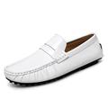 Per uomo Mocassini e Slip-Ons Mocassino Scarpe da guida Penny Loafers Informale Formale Giornaliero Ufficio e carriera Di pelle Mocassino Nero Bianco Azzurro chiaro Primavera Autunno