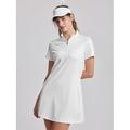 Per donna vestito da golf Grigio scuro Rosa scuro Nero Senza maniche Protezione solare Completo da tennis Abbigliamento da golf da donna Abbigliamento Abiti Abbigliamento