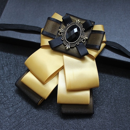 Per uomo Di tendenza Papillon Tinta unica Nero Giallo Rosso 2023