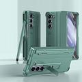 Custodia per telefono per Samsung Galaxy Z Fold 6 Z Fold 5 Z Fold 4 Z Fold 3 copertura posteriore con supporto stand con protezione per schermo magnetica colore solido PC