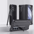 Custodia per telefono per Samsung Galaxy Z Fold 6 Z Fold 5 Z Fold 4 Z Fold 3 copertura posteriore con supporto stand con protezione per schermo magnetica colore solido PC