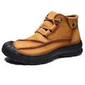 Per uomo Stivaletti Scarpe casual da uomo Taglie forti Scarpe fatte a mano Scarpe comfort Vintage Per sport Esterno PU Caldo Comodo Antiscivolo Stivaletti / tronchetti Con lacci intrecciali Nero