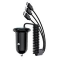 adattatore per caricabatteria da auto per telefono veloce usb c 5 porte 230w ricarica con cavo 3 in 1 per iphone 14 pro max 13 12 samsung galaxy s23/22 google pixel