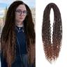 estensioni per dreadlock doppia estremità 24 pollici 3 in 1 set di dreadlocks misti da marrone chiaro a biondo estremità ricci sintetici stile hippie boho dreadlocks ondulati 20 fili dreadlocks fatti