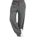 Per donna Pantaloni Per sport Informale Casual Lunghezza intera Naturale Tinta unica Media elasticità Da mare Giornaliero Fine settimana Nero Blu marino scuro Grigio chiaro Grigio scuro Autunno