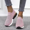sneakers slip-on nere da donna in maglia – scarpe casual eleganti con accento dorato sul tallone, leggere e comode per l'uso quotidiano