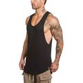 Per uomo Canotta da corsa Canotta per allenamento Senza maniche Gilet / Gilet Estate Cotone Traspirante Asciugatura rapida Yoga Fitness Corsa abbigliamento sportivo Abbigliamento sportivo Nero Bianco