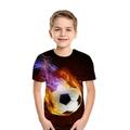 Giornata universale dell'infanzia Da ragazzo 3D Pop art Calcio 3D maglietta T-shirt Manica corta Stampa 3D Estate Attivo Sportivo Casual quotidiano Poliestere Bambino 2-13 anni