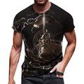 Per uomo Macchina maglietta Manica corta maglietta Stampa 3D Rotonda Camicia Sportivo Di tendenza Originale Esterno Strada Informale Argento Nero / Bianco Nero / Grigio Estate Abbigliamento S M L XL