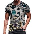 Per uomo Macchina maglietta Manica corta maglietta Stampa 3D Rotonda Camicia Sportivo Di tendenza Originale Esterno Strada Informale Argento Nero / Bianco Nero / Grigio Estate Abbigliamento S M L XL