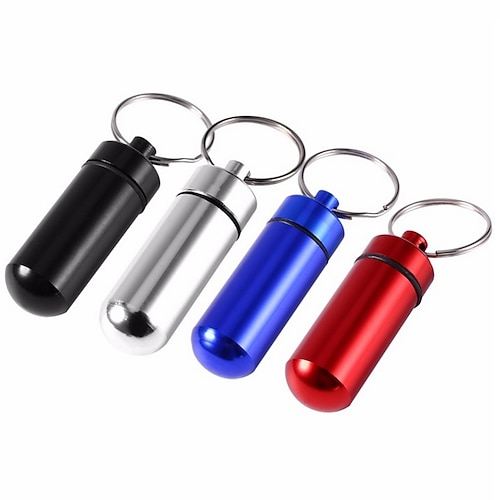 3pcs mini custodia per pillole da viaggio portatile contenitore impermeabile portachiavi strumenti capsule bottiglie portachiavi portamonete scatole di medicinali colore casuale