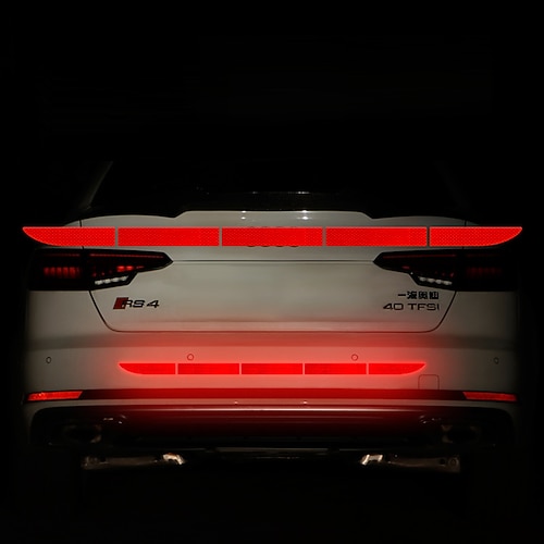 5 pezzi / set adesivi riflettenti per auto adesivo di avvertimento per auto impermeabile nastro riflettente adesivi per decalcomanie per auto adesivi per carrozzeria accessori per auto